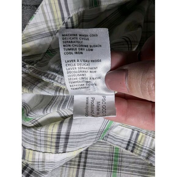 Royal Robbins Short Sleeve Button Up Shirt Men's Size Large Plaid - Picture 7 of 13